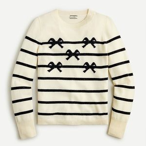 J.crew NTW Cashmere sweater with bow stripes